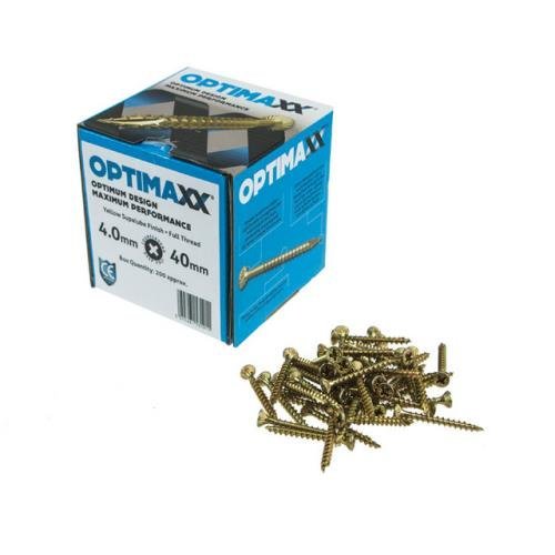 Optimaxx Box of 200 Woodscrews Various sizes - Image 4