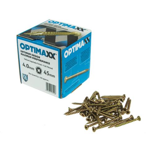 Optimaxx Box of 200 Woodscrews Various sizes - Image 5