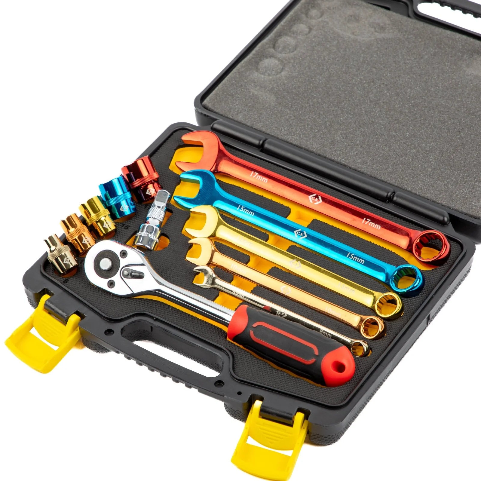 C.K Tools Coloured SureDrive 3/8in Socket & Spanner Set 12pc - Image 3
