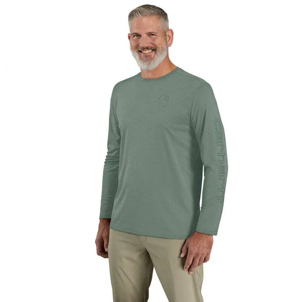 Carhartt Men's Force Sun Defender Relaxed Long Sleeve Logo T-Shirt - Image 2