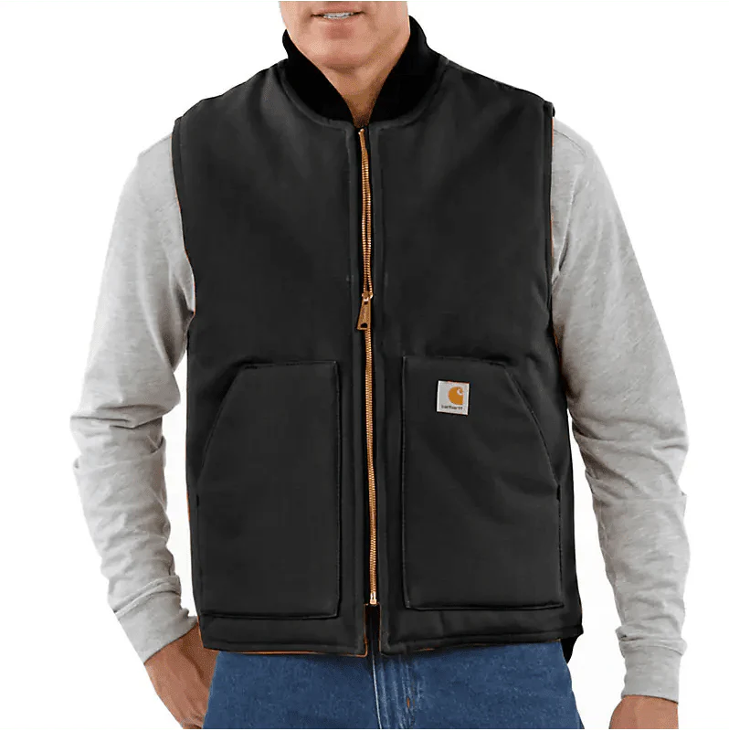 Carhartt Relaxed Fit Firm Duck Insulated Rib Collar Vest - Image 3