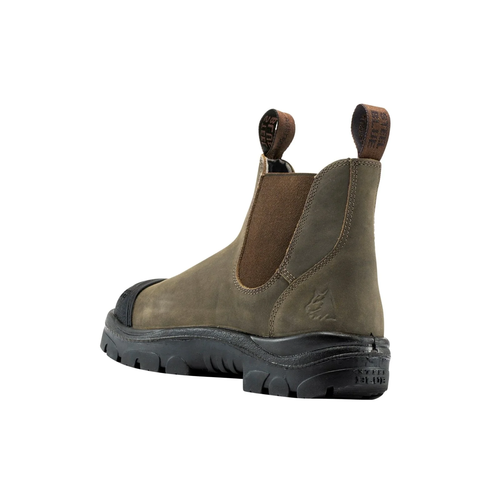 Steel Blue Hobart Slip On Scuff Boots Rustic Brown - Image 4