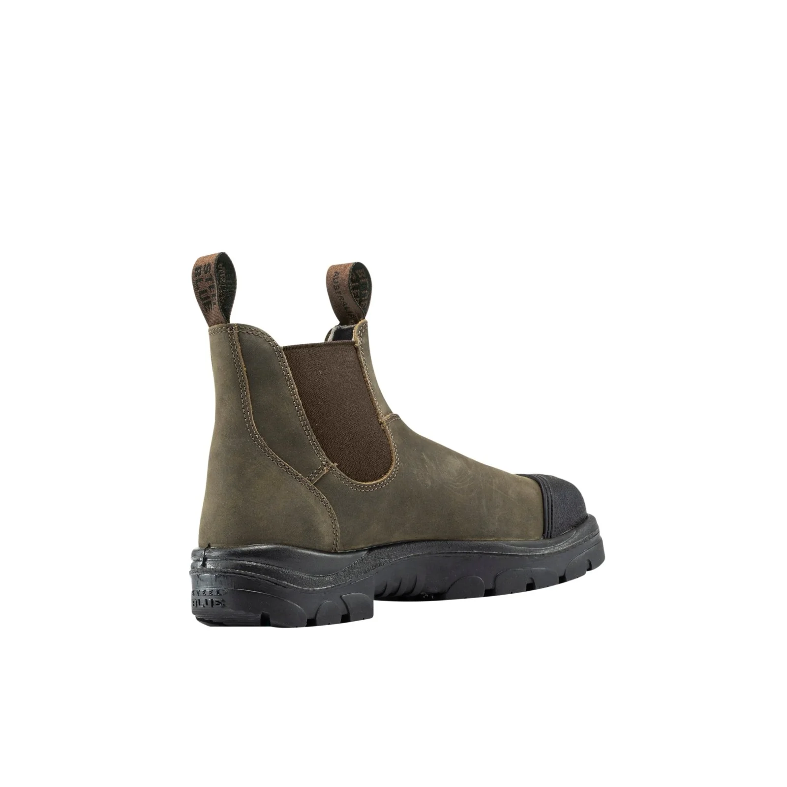 Steel Blue Hobart Slip On Scuff Boots Rustic Brown - Image 6