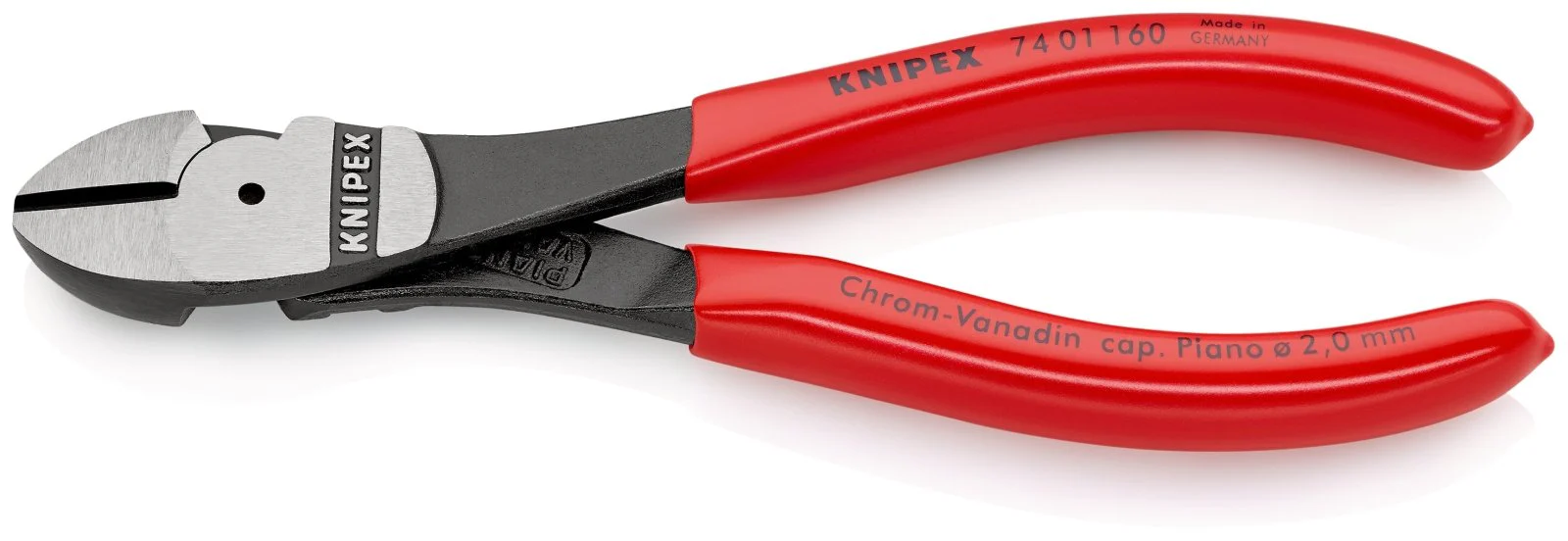 KNIPEX High Leverage Diagonal Cutters 160mm - 74 01 160