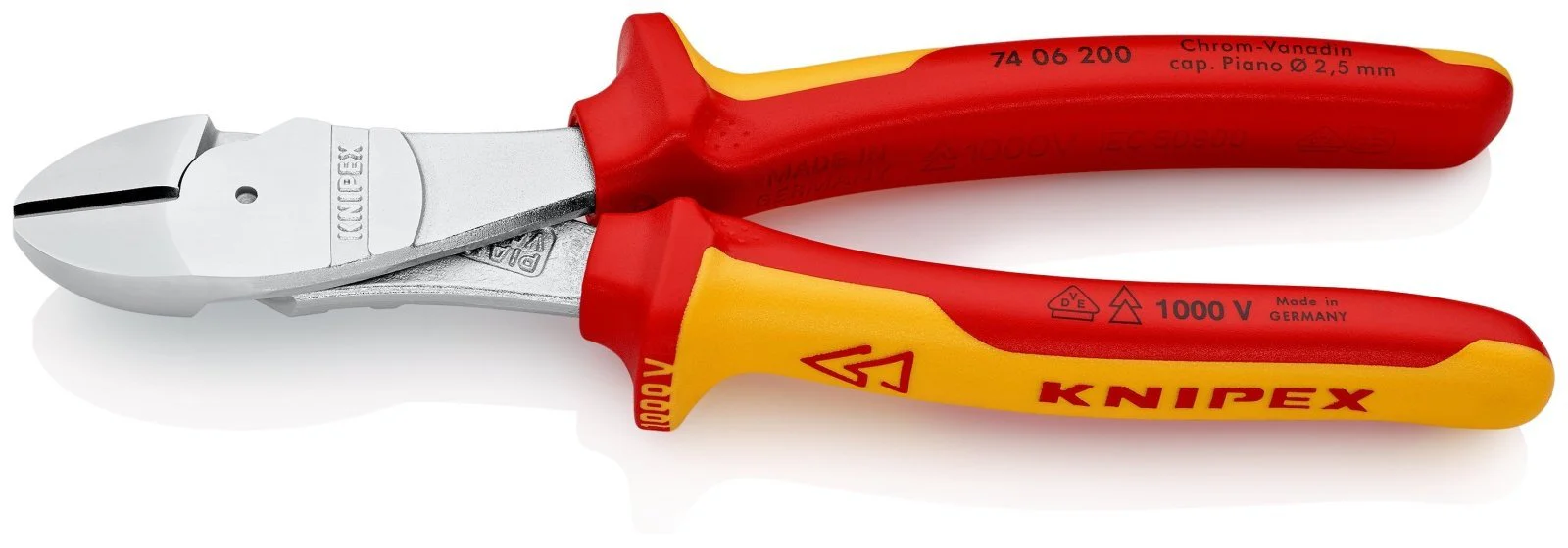 KNIPEX High Leverage Diagonal Cutter 200mm - 74 06 200