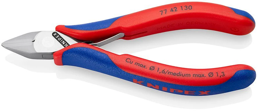 KNIPEX 77 42 130 Electronics Diagonal Cutters with multi-component grips 130 mm - Image 2