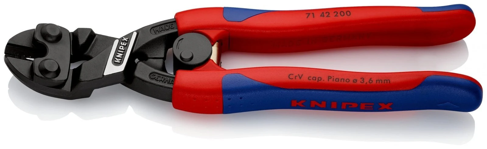 KNIPEX CoBolt® Compact Bolt Cutters Cutting Pliers 200mm Multi Component Grips - 71 42 200