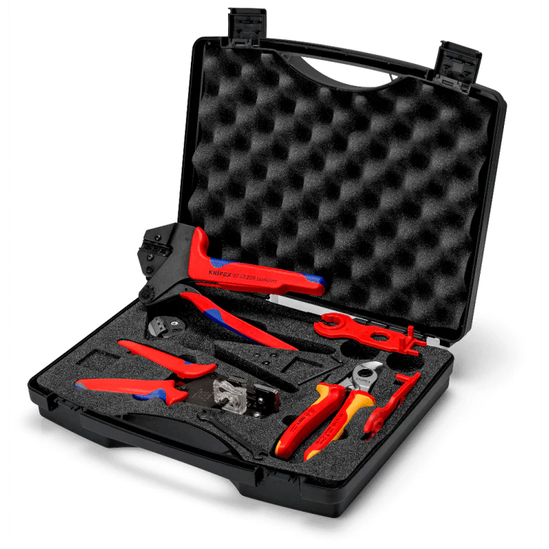 KNIPEX Photovoltaics kit for solar cable connectors MC4 (Multi-Contact) 7 parts