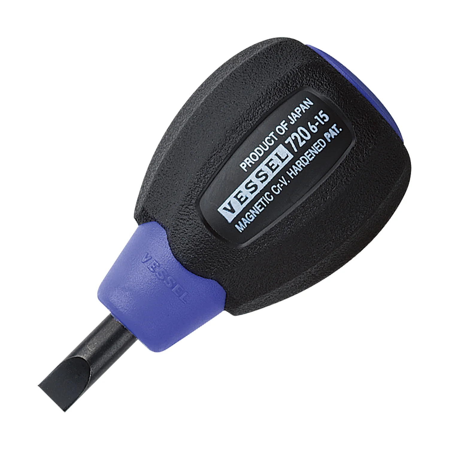 Vessel Super Cushion Stubby Screwdriver No.720 - 6x15