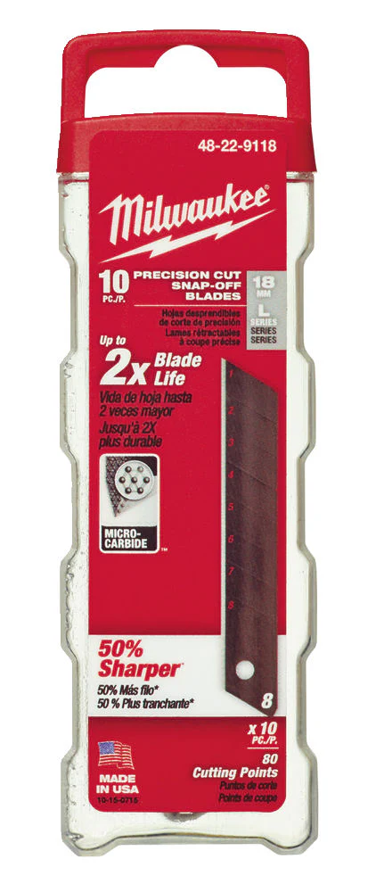 Milwaukee Universal Blade Snap blade 18mm 48229118 -10pc - Image 2