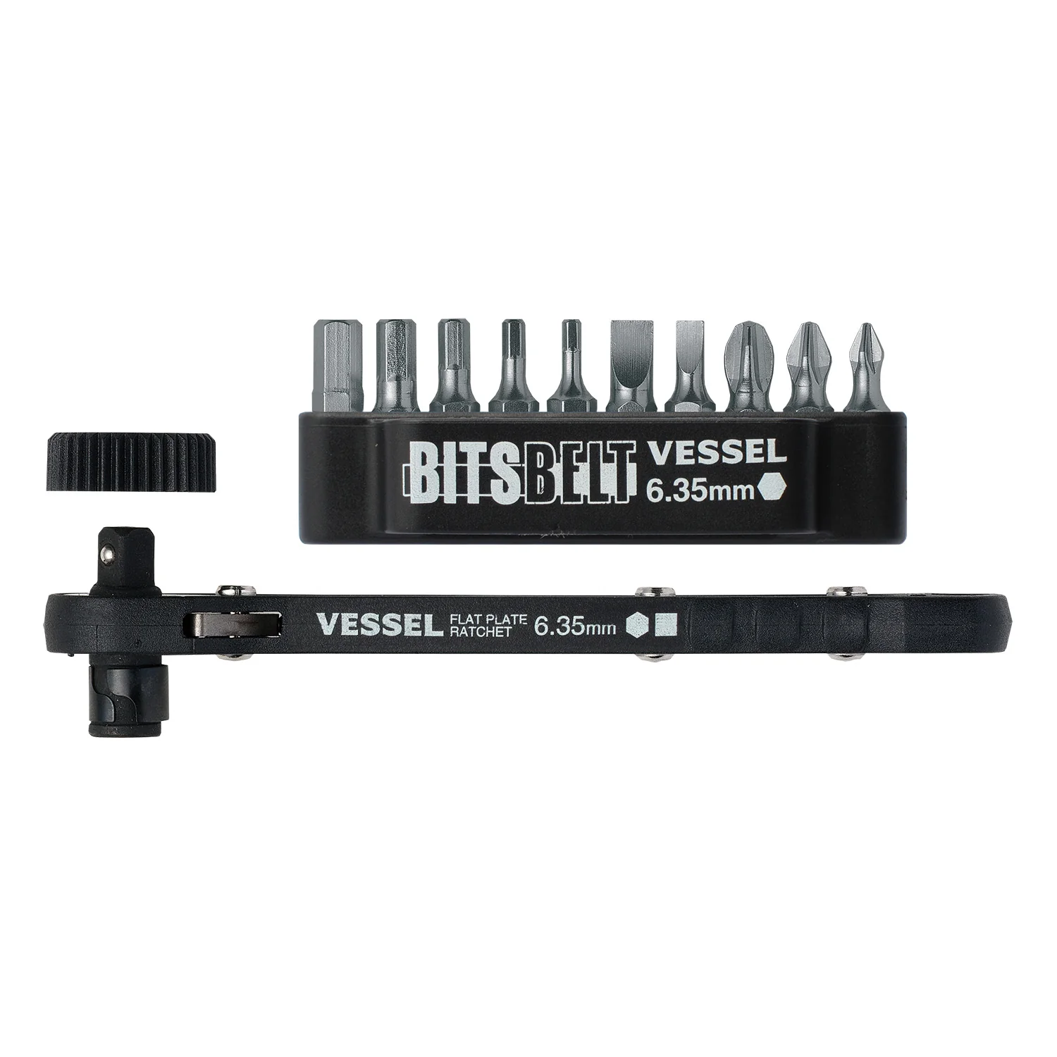 Vessel Flat Plate Ratchet Screwdriver Set No.TD-70 (w/ 10 bits) - Image 2
