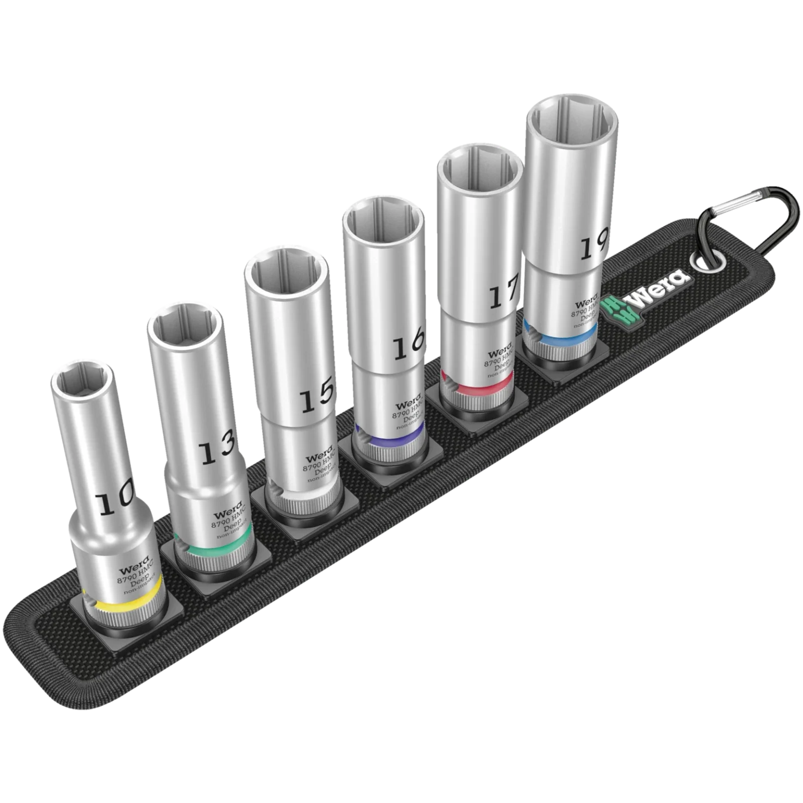 Wera Belt C Deep 1 Socket Set, 1/2" Drive, 6Pc
